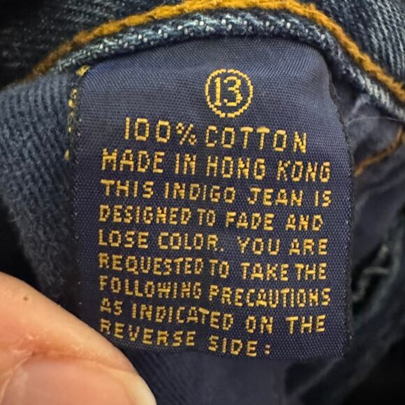 Murjani Vintage High Rise Tapered Jeans Made in Hong Kong 100% Cotton Sz 13 - Picture 7 of 9